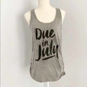 Due in July Maternity Tank Top Heather Gray